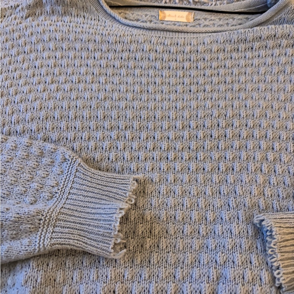 Altar'd State Textured Blue Sweater - Picture 2 of 6